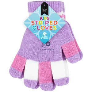 Farley Mill Kids Striped Magic Gloves Assorted Colours