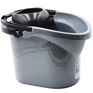 Heavy Duty Silver Mop Bucket With Wringer 12l