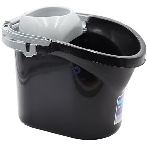 Heavy Duty Black Mop Bucket With Wringer 12l