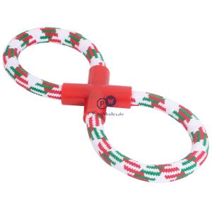 Smart Choice Christmas Figure Of 8 Rope Tug Dog Toy 25cm